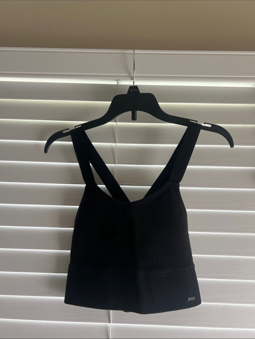 Gilly Hicks Black Ribbed Sports Bra Size XS